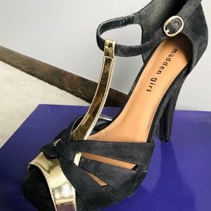 Madden Girl 1920s Black/Gold Heels